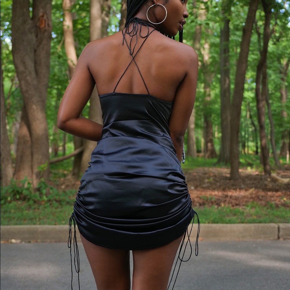 Satin Black Dress